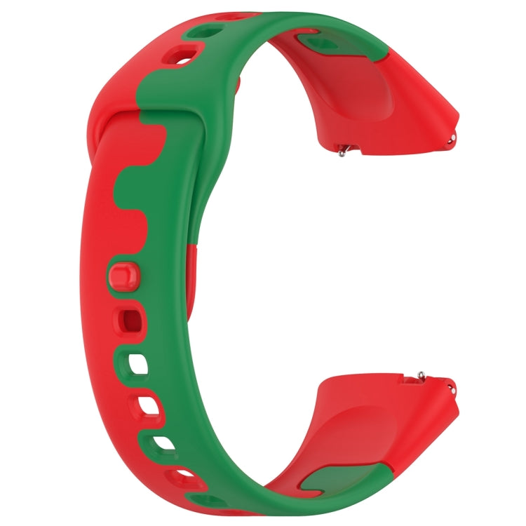 For Redmi Watch 3 Lite Stitching Two Color Silicone Watch Band