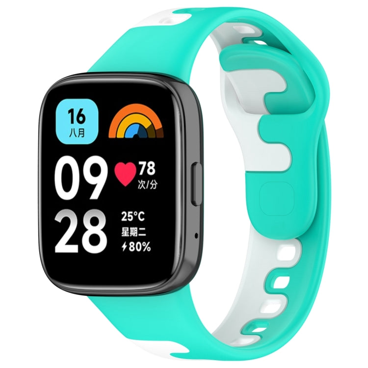 For Redmi Watch 3 Lite Stitching Two Color Silicone Watch Band