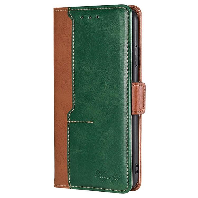 For Honor X8d 4G Contrast Color Side Buckle Leather Phone Case