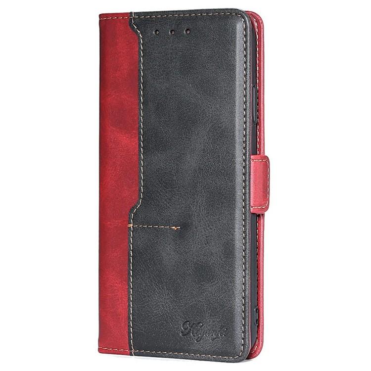 For Honor X8d 4G Contrast Color Side Buckle Leather Phone Case