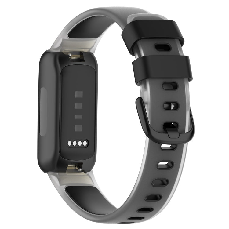 For Fitbit Inspire 3 Two Color Transparent Silicone Watch Band