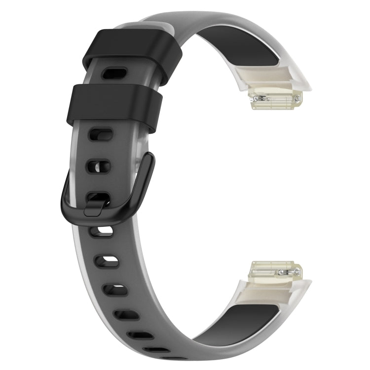 For Fitbit Inspire 3 Two Color Transparent Silicone Watch Band