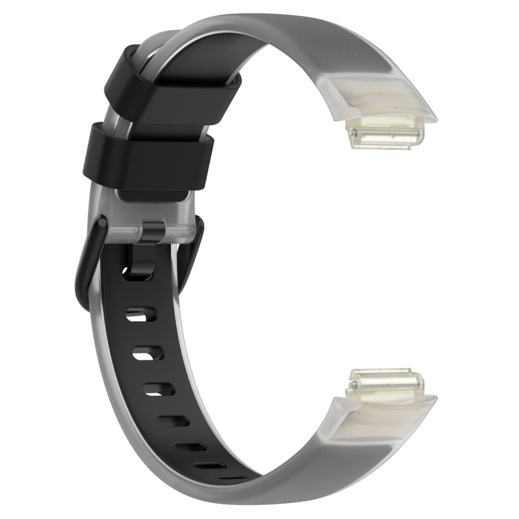 For Fitbit Inspire 3 Two Color Transparent Silicone Watch Band