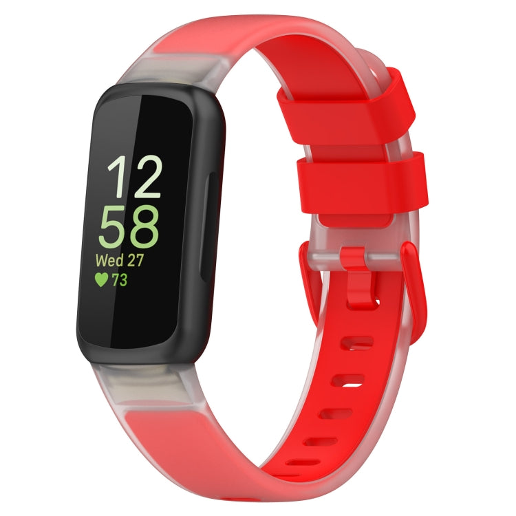 For Fitbit Inspire 3 Two Color Transparent Silicone Watch Band