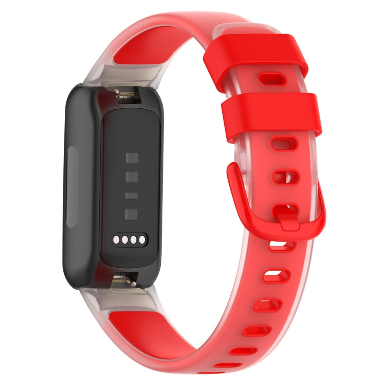 For Fitbit Inspire 3 Two Color Transparent Silicone Watch Band