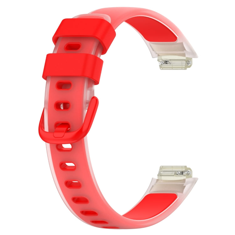 For Fitbit Inspire 3 Two Color Transparent Silicone Watch Band
