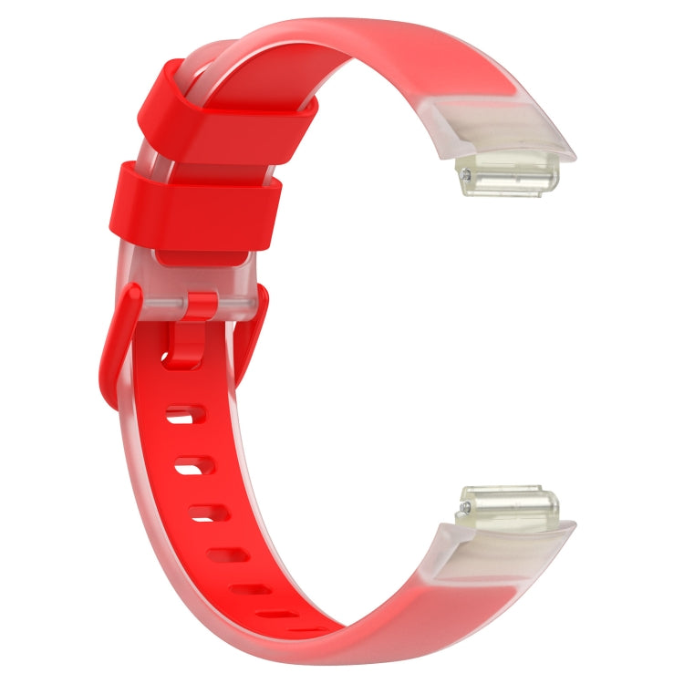 For Fitbit Inspire 3 Two Color Transparent Silicone Watch Band
