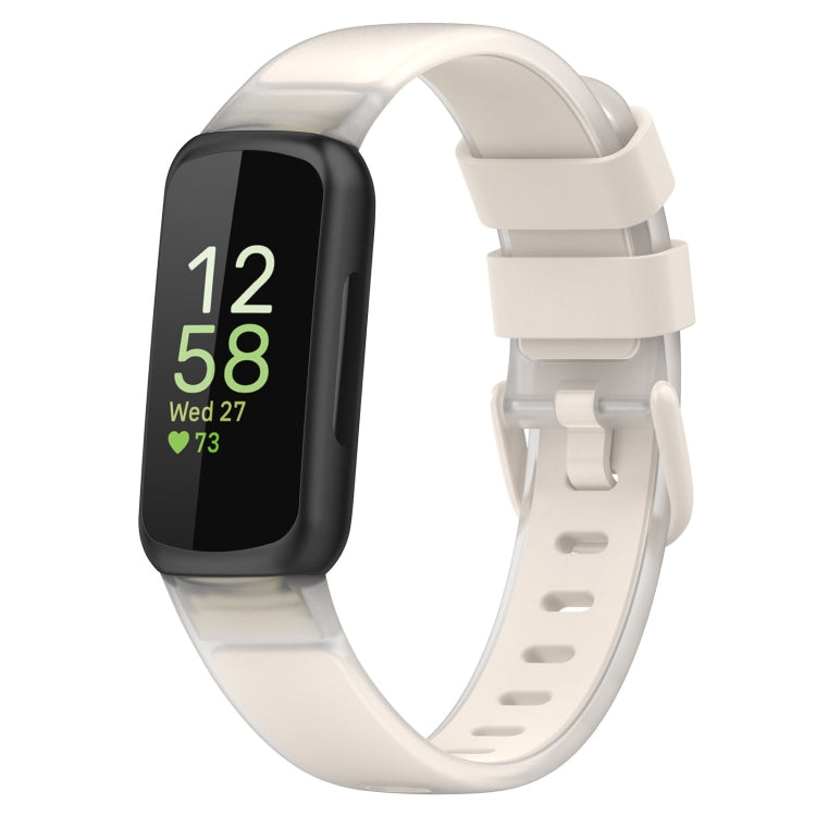 For Fitbit Inspire 3 Two Color Transparent Silicone Watch Band