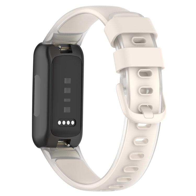 For Fitbit Inspire 3 Two Color Transparent Silicone Watch Band