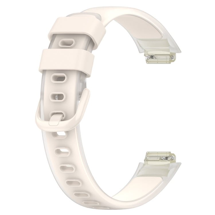 For Fitbit Inspire 3 Two Color Transparent Silicone Watch Band