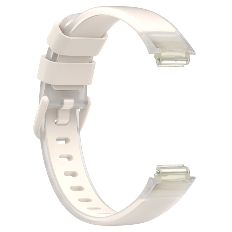 For Fitbit Inspire 3 Two Color Transparent Silicone Watch Band