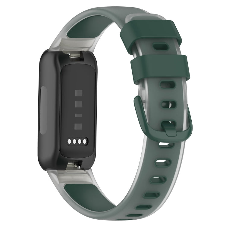 For Fitbit Inspire 3 Two Color Transparent Silicone Watch Band