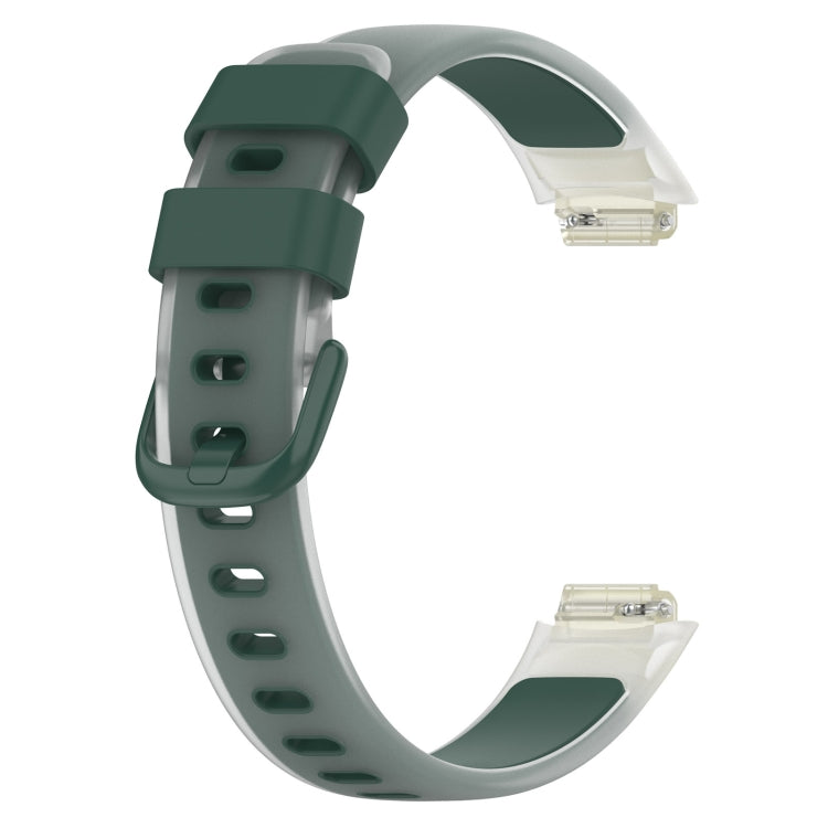 For Fitbit Inspire 3 Two Color Transparent Silicone Watch Band