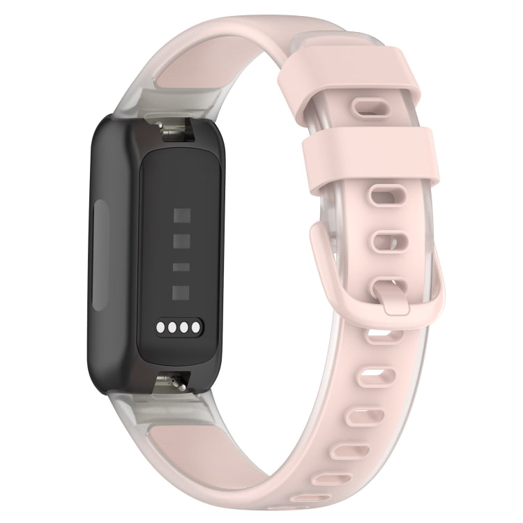 For Fitbit Inspire 3 Two Color Transparent Silicone Watch Band