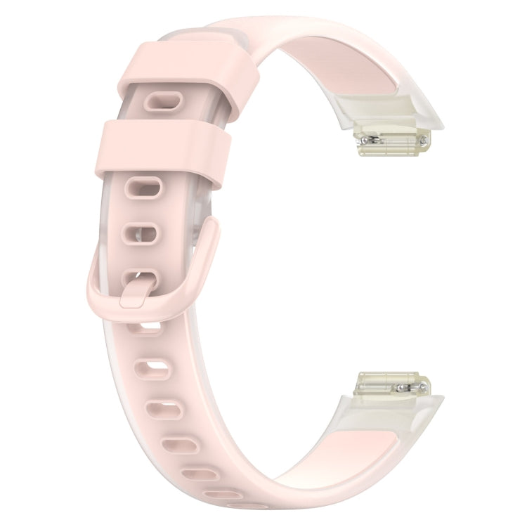 For Fitbit Inspire 3 Two Color Transparent Silicone Watch Band