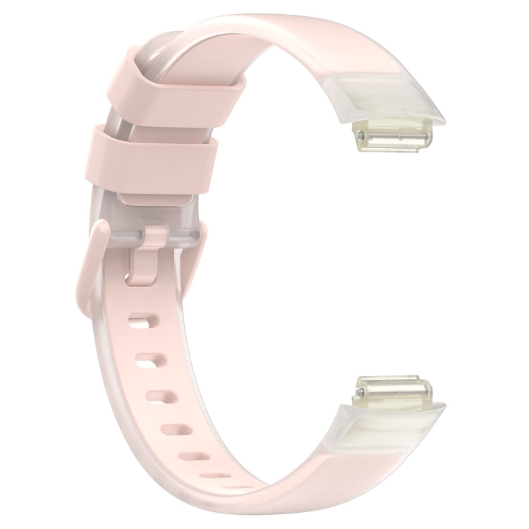 For Fitbit Inspire 3 Two Color Transparent Silicone Watch Band