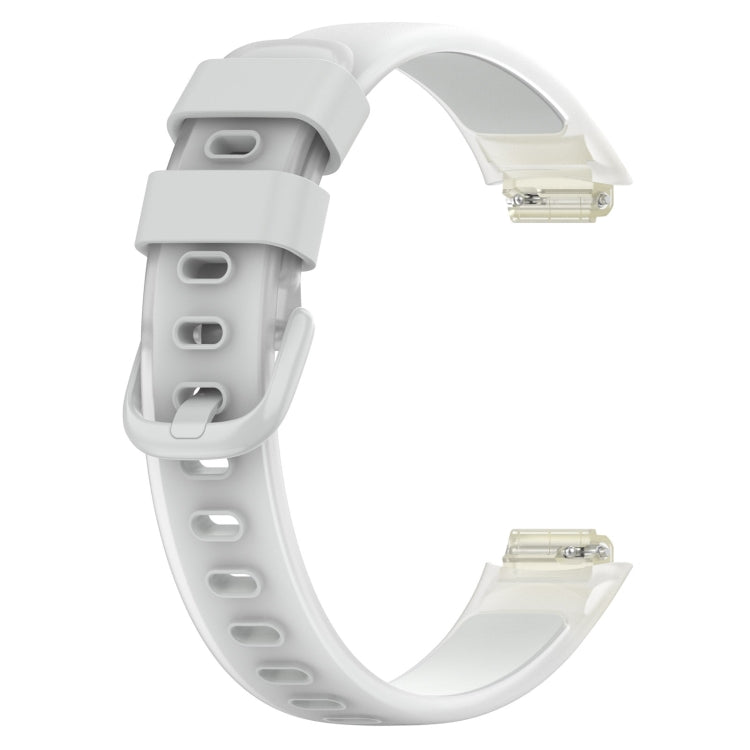 For Fitbit Inspire 3 Two Color Transparent Silicone Watch Band