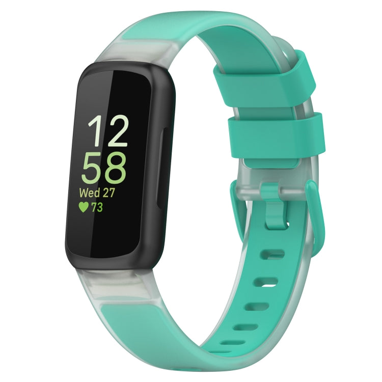 For Fitbit Inspire 3 Two Color Transparent Silicone Watch Band
