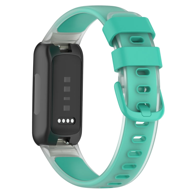 For Fitbit Inspire 3 Two Color Transparent Silicone Watch Band