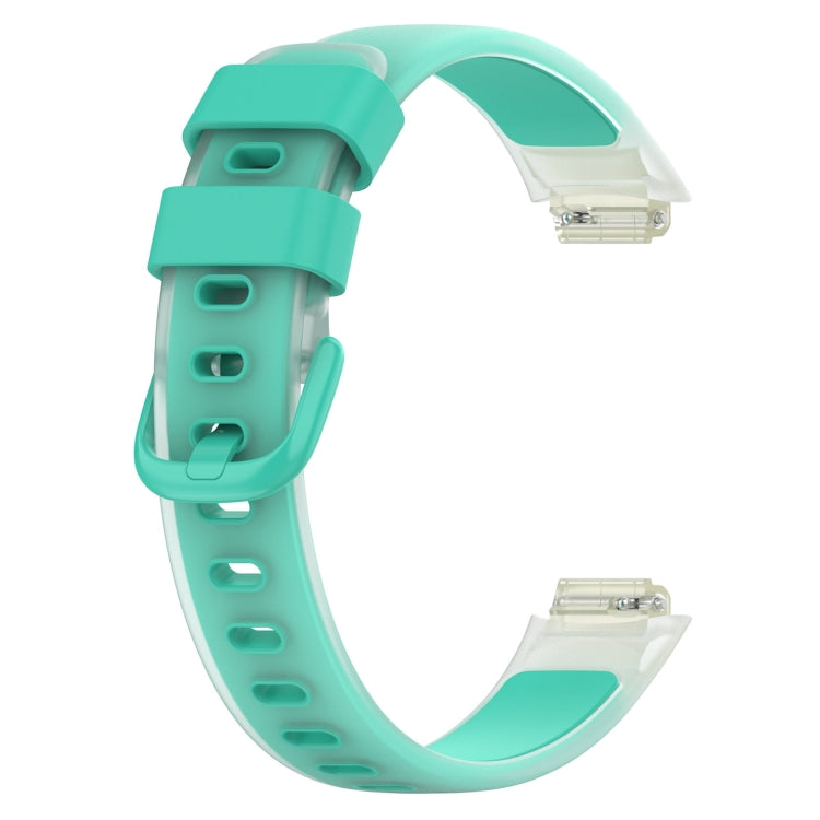 For Fitbit Inspire 3 Two Color Transparent Silicone Watch Band