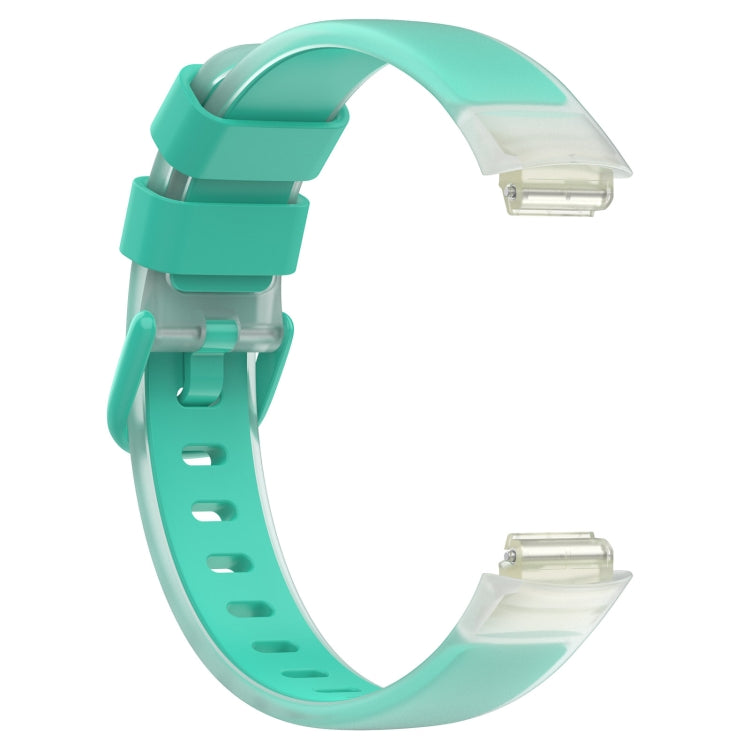 For Fitbit Inspire 3 Two Color Transparent Silicone Watch Band