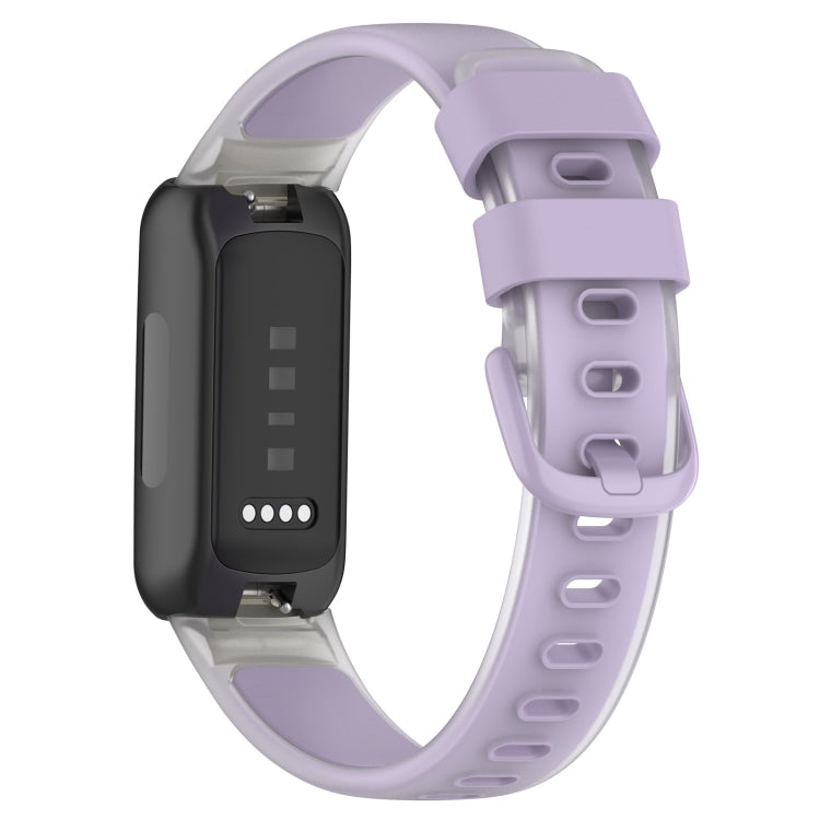 For Fitbit Inspire 3 Two Color Transparent Silicone Watch Band