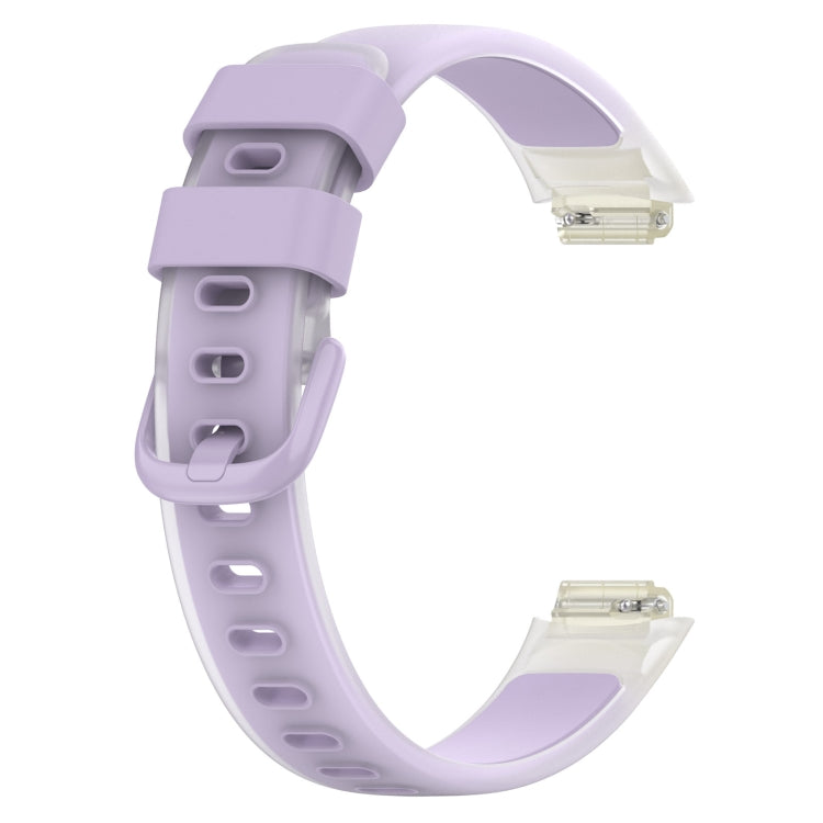 For Fitbit Inspire 3 Two Color Transparent Silicone Watch Band