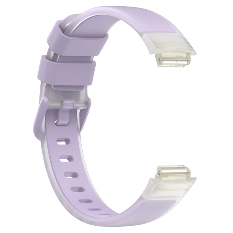 For Fitbit Inspire 3 Two Color Transparent Silicone Watch Band