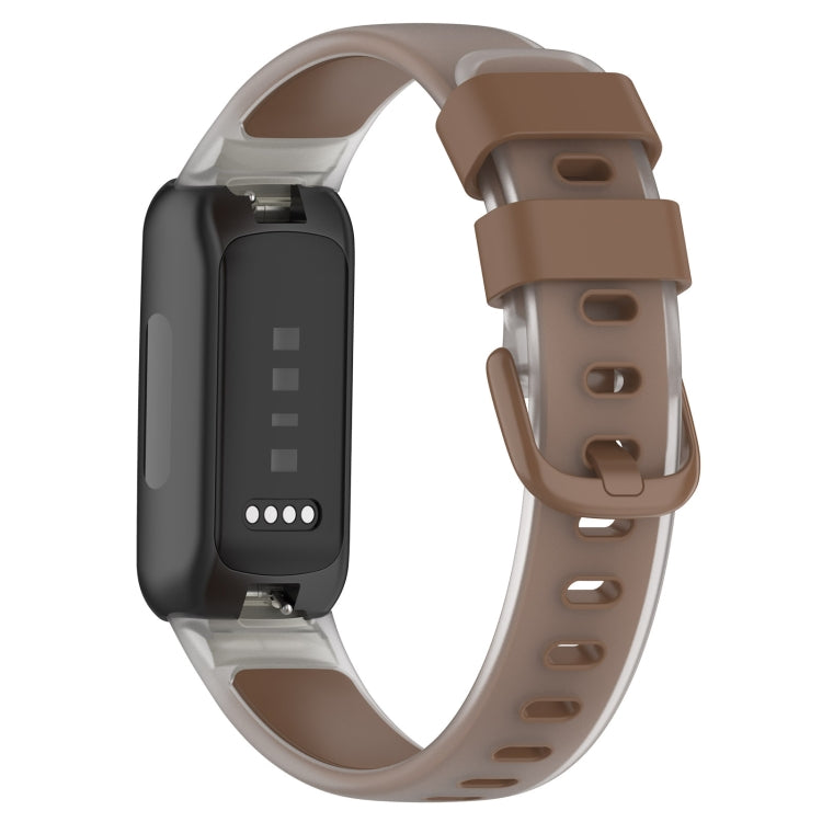 For Fitbit Inspire 3 Two Color Transparent Silicone Watch Band