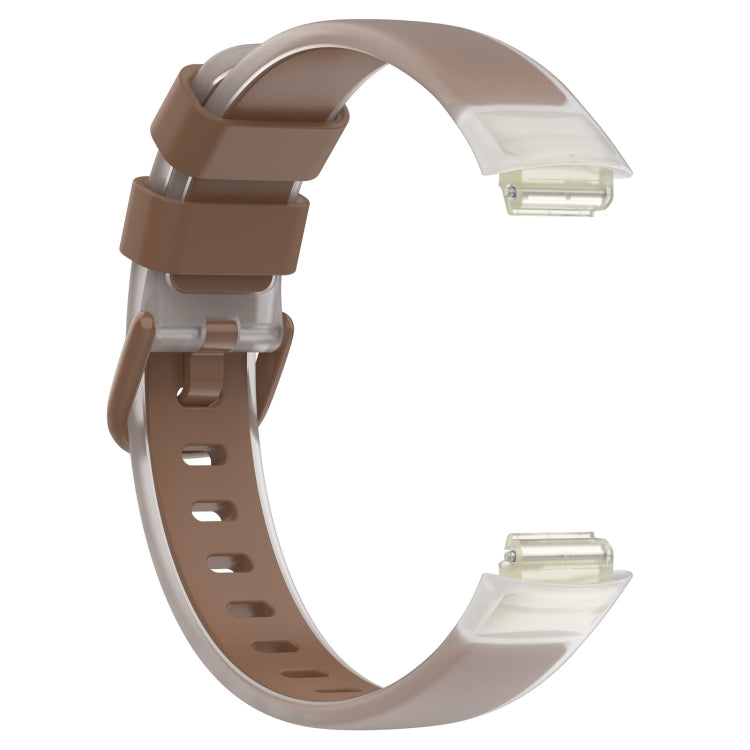 For Fitbit Inspire 3 Two Color Transparent Silicone Watch Band