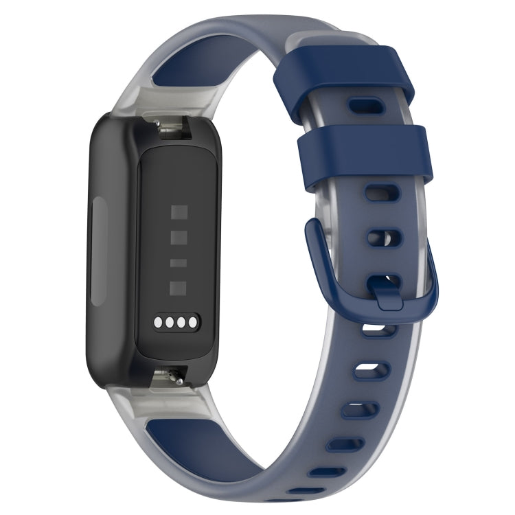For Fitbit Inspire 3 Two Color Transparent Silicone Watch Band