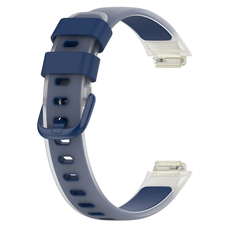 For Fitbit Inspire 3 Two Color Transparent Silicone Watch Band