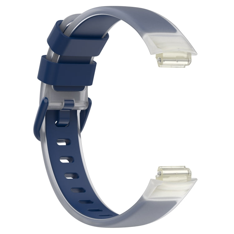 For Fitbit Inspire 3 Two Color Transparent Silicone Watch Band