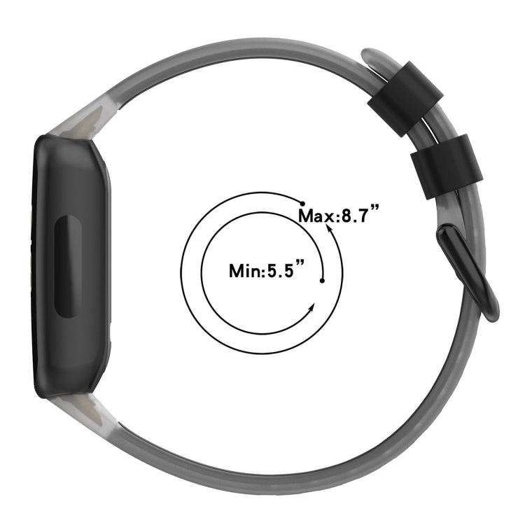 For Fitbit Inspire 3 Two Color Transparent Silicone Watch Band