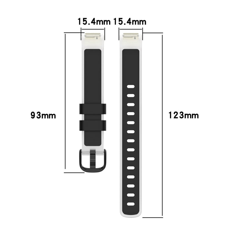 For Fitbit Inspire 3 Two Color Transparent Silicone Watch Band