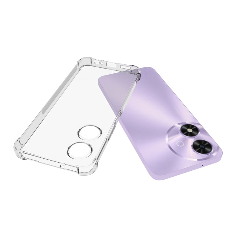 For Honor Play 50 / Play 50M 5G Shockproof Non-slip Thickening TPU Phone Case - Transparent
