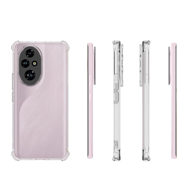 For Honor 200 Pro Shockproof Non-slip Thickening TPU Phone Case - Transparent