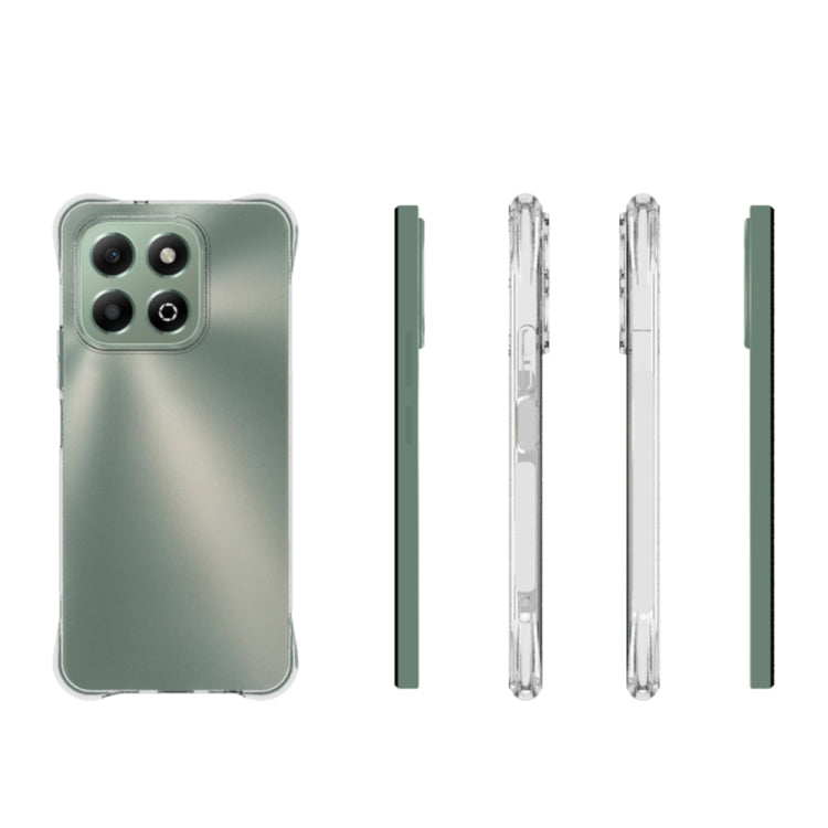 For Honor X6b Shockproof Non-slip Thickening TPU Phone Case - Transparent