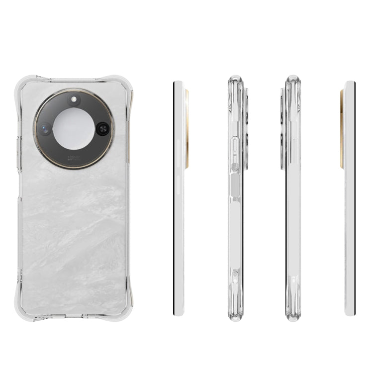 For Honor X60 Shockproof Non-slip Thickening TPU Phone Case - Transparent