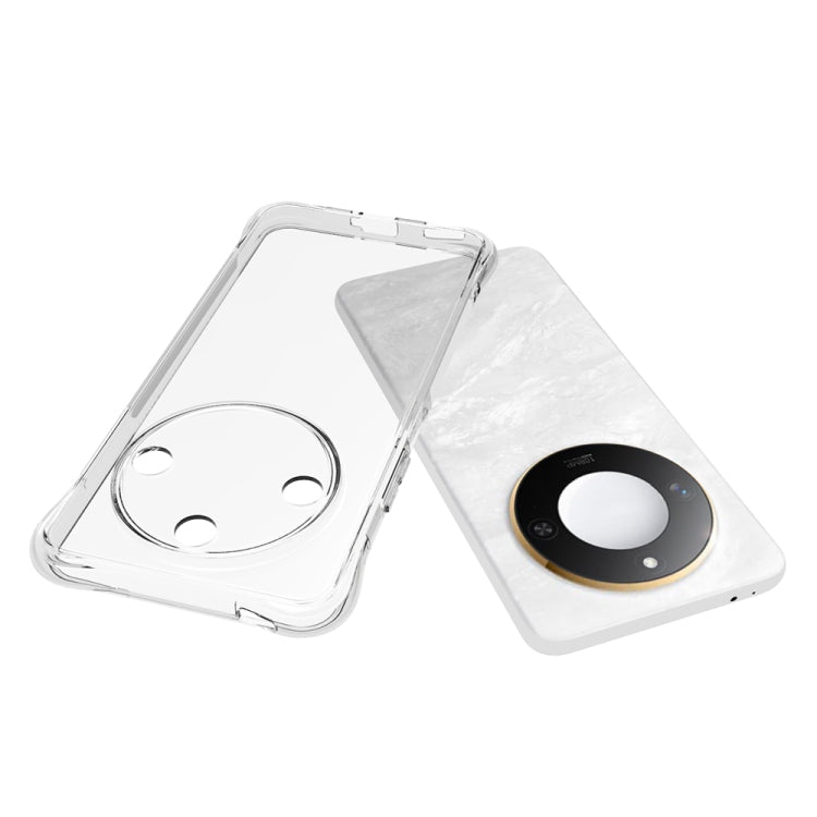 For Honor X60 Shockproof Non-slip Thickening TPU Phone Case - Transparent