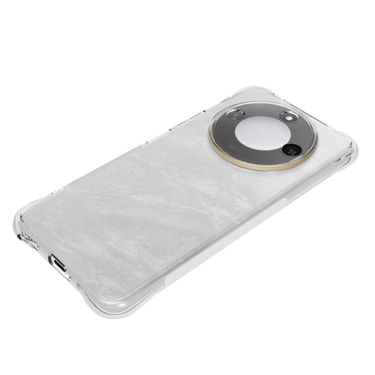 For Honor X60 Shockproof Non-slip Thickening TPU Phone Case - Transparent