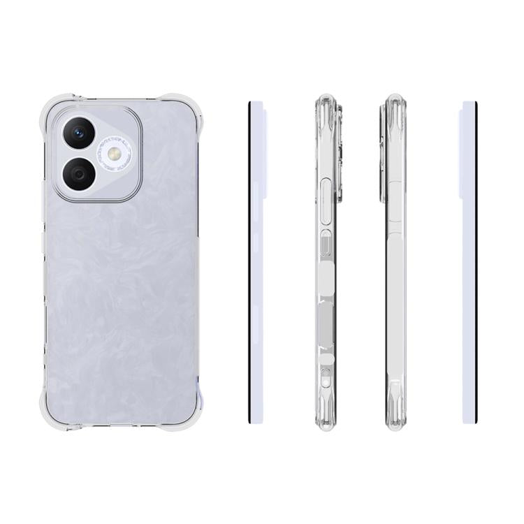 For Honor 400 Lite Global Shockproof Non-slip Thickening TPU Phone Case - Transparent