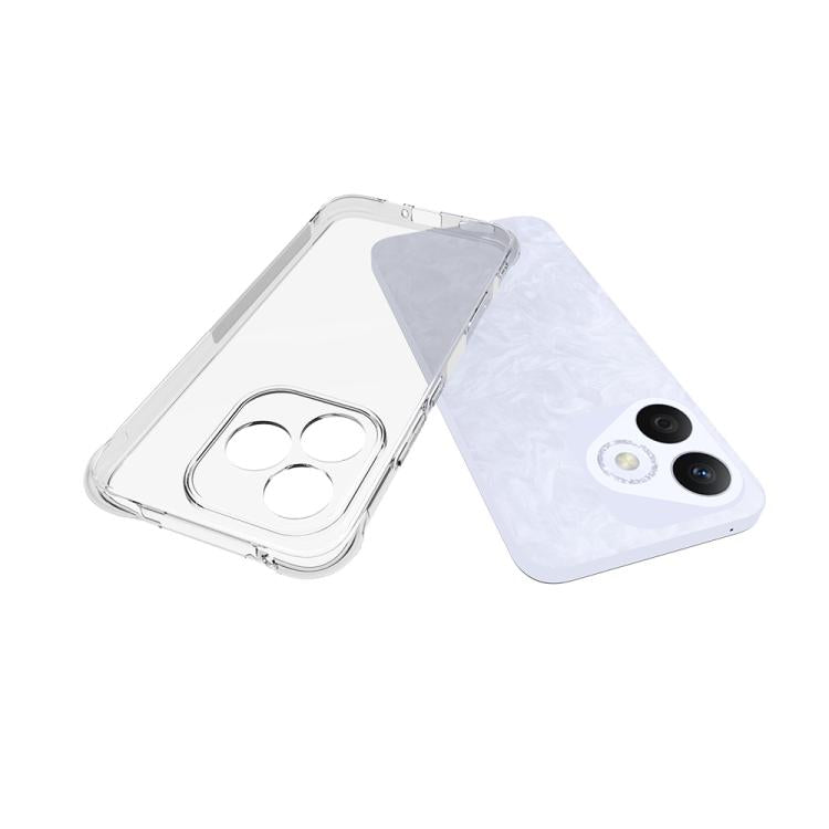 For Honor 400 Lite Global Shockproof Non-slip Thickening TPU Phone Case - Transparent
