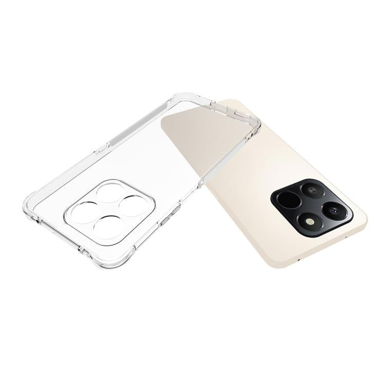 For Honor 400 Smart / X7d 5G / 4G Shockproof Non-slip Thickening TPU Phone Case - Transparent
