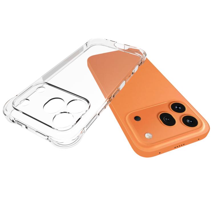 For Honor 600 Pro Global Shockproof Non-slip Thickening TPU Phone Case - Transparent