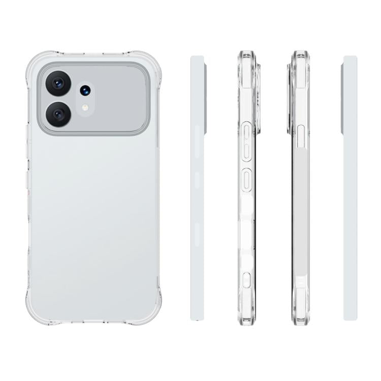 For Honor 600 Global Shockproof Non-slip Thickening TPU Phone Case - Transparent