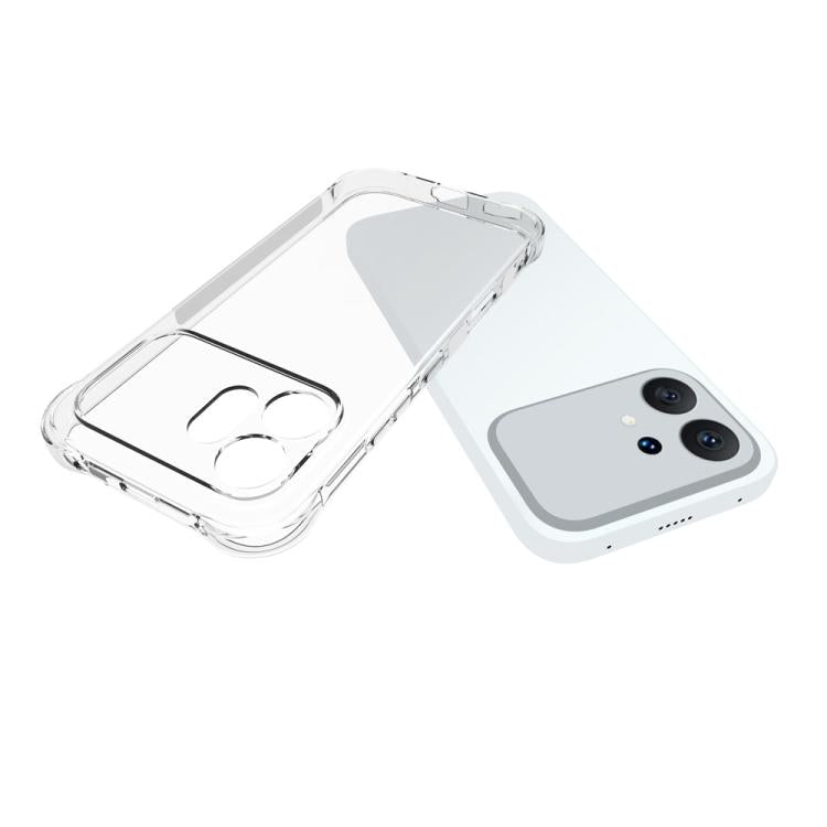 For Honor 600 Global Shockproof Non-slip Thickening TPU Phone Case - Transparent