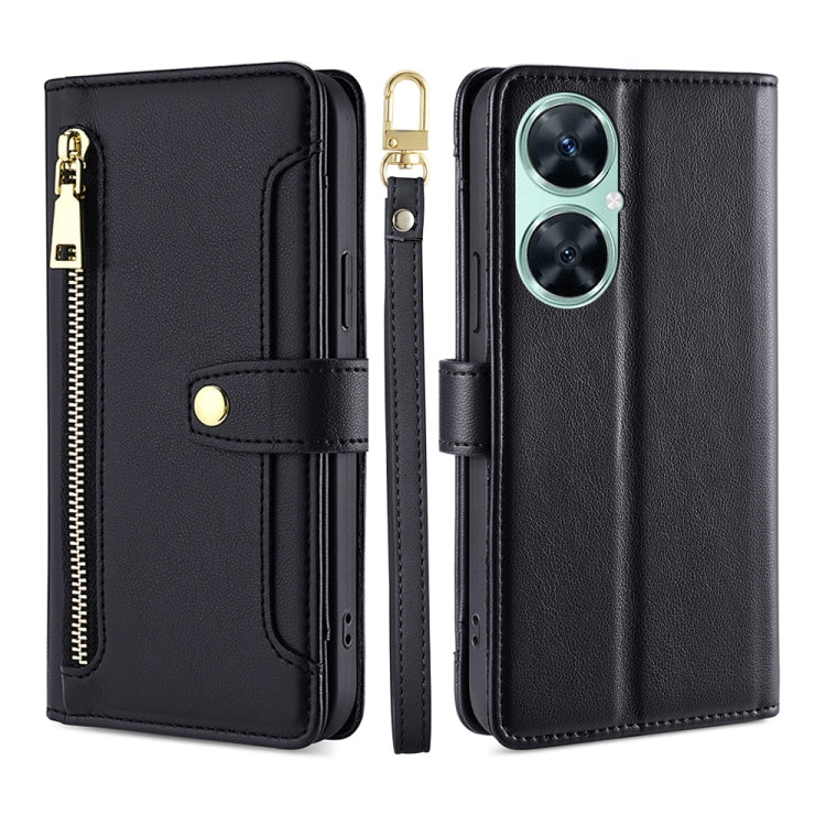 For Huawei Enjoy 60 Pro / nova 11i Lite Sheep Texture Cross-body Zipper Wallet Leather Phone Case