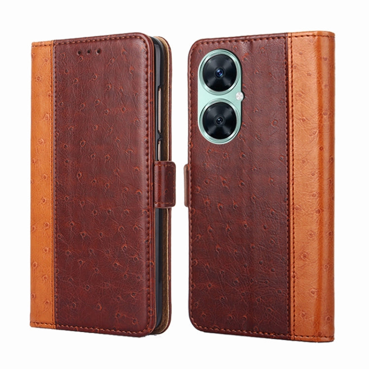For Huawei Enjoy 60 Pro / nova 11i Ostrich Texture Horizontal Flip Leather Phone Case