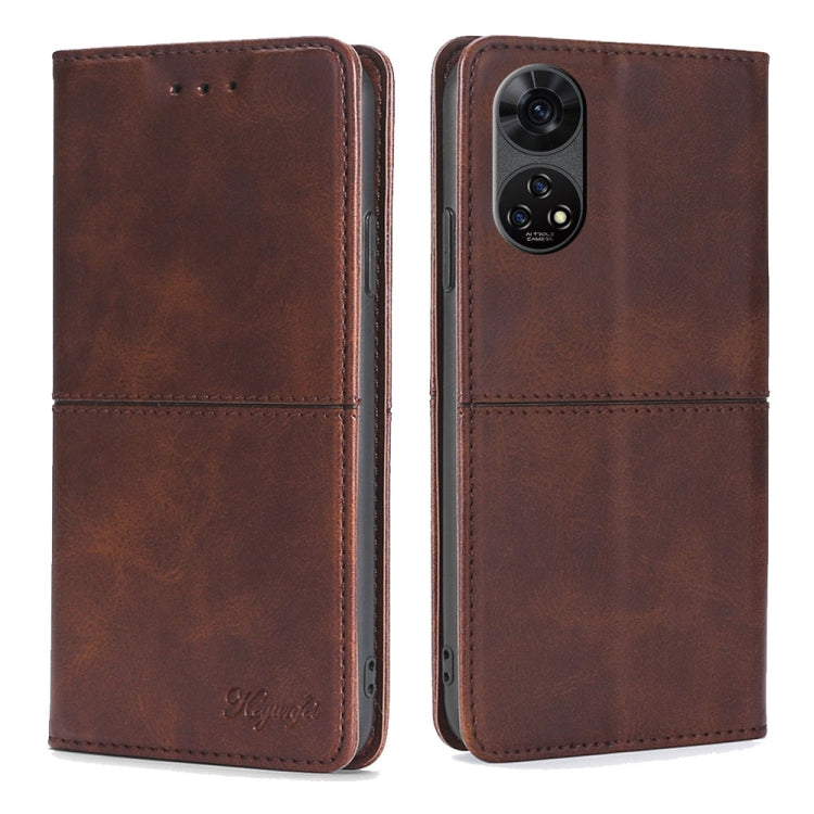 For ZTE Anshin Family Cow Texture Magnetic Leather Phone Case